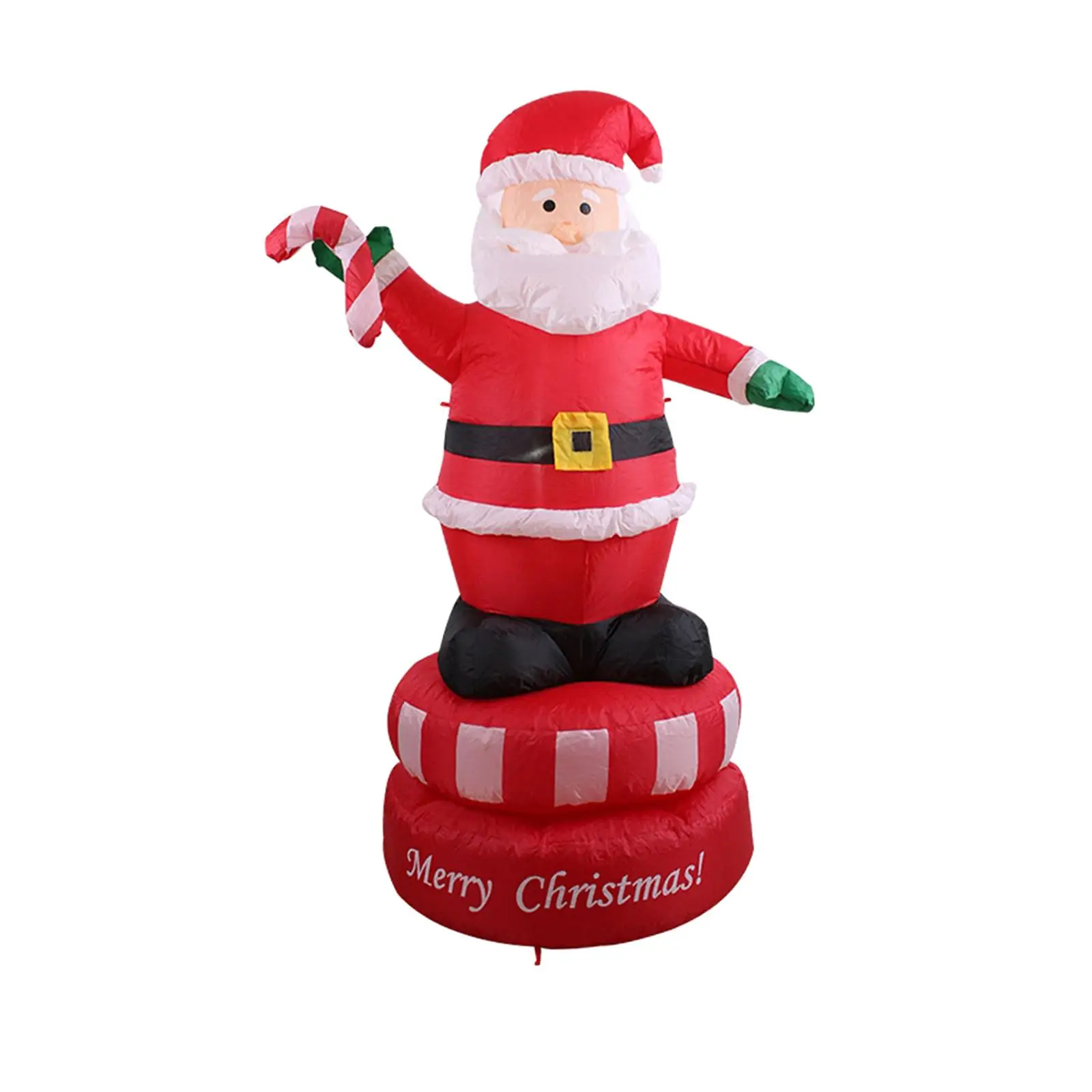 

Christmas Inflatable Santa Claus Rotating Santa Claus Inflatables Outdoor Novelty 1.8M for Yard Garden Backyard EU Adapter