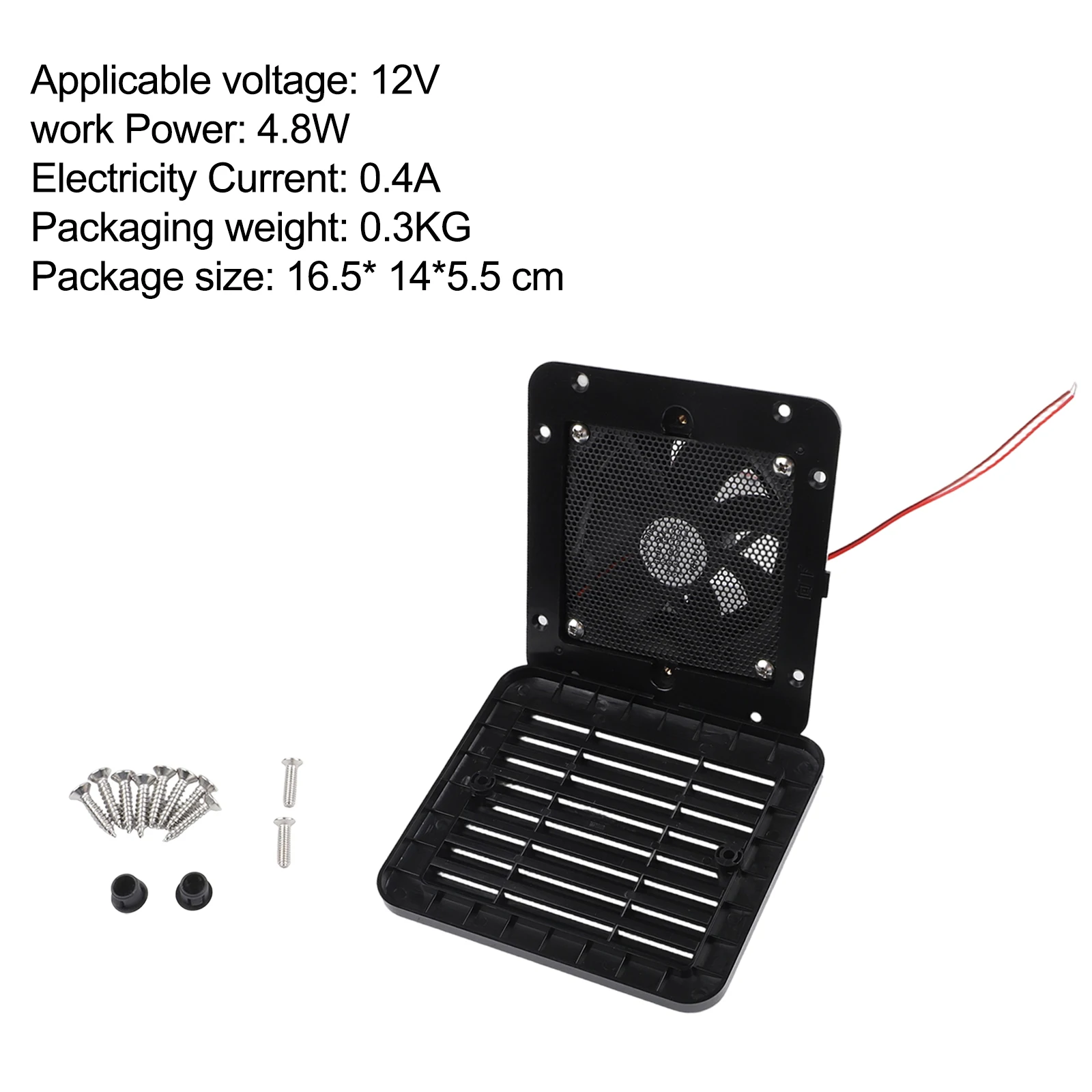 12V RV Vent Fan Strong Wind Exhaust Fan Flexible Ventilation Usage Efficient Air Circulation High-quality ABS Material