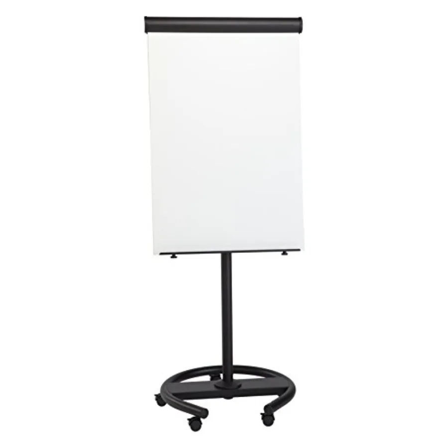 

Mobile Easel for presentations, aluminum frame, black, 360-degree rotation, magnetic dry-erase surface, height adjustable 6' to