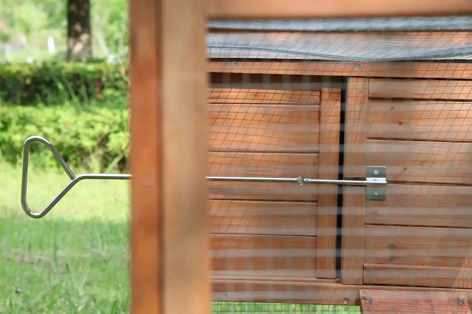 Chicken Coop Outdoor Wooden Rabbit Hutch Poultry House with Chicken Run Cage, Egg Box & Waterproof Roof (80")