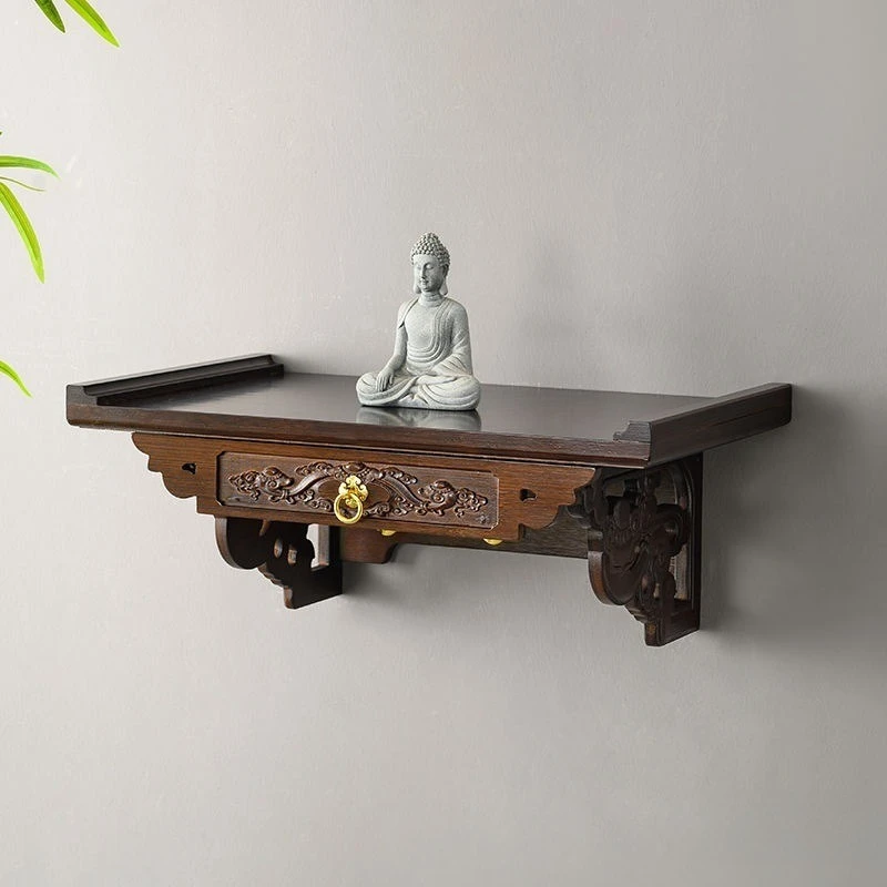 

Buddhist cabinet niche Guanyin offering table, shrine shrine offering table, wall-mounted wall cabinet, household shrine offerin