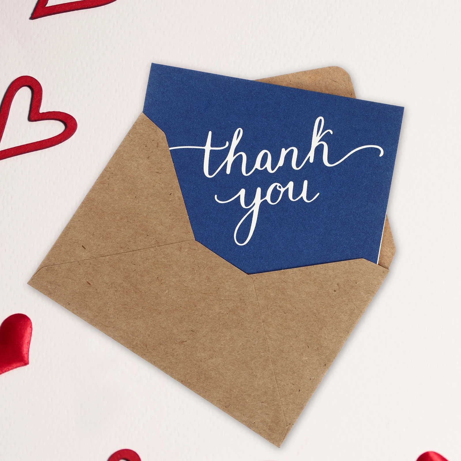 

16pcs Wedding Thank You Cards Envelopes Set Elegant Smooth Writing Customizable Chic Notes for Wedding Party Baby Shower