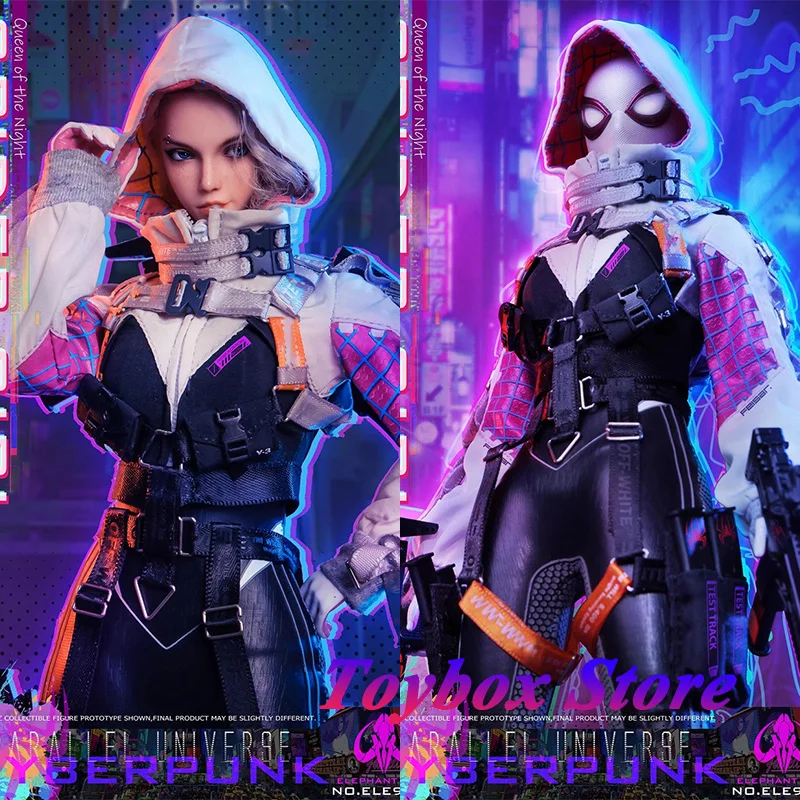 

Elephant Toys ELE9002 1/6 Cyberpun Spider-Girl Action Figure Queen of the Night Parallel Universe Super Female Hero 12" Soldier