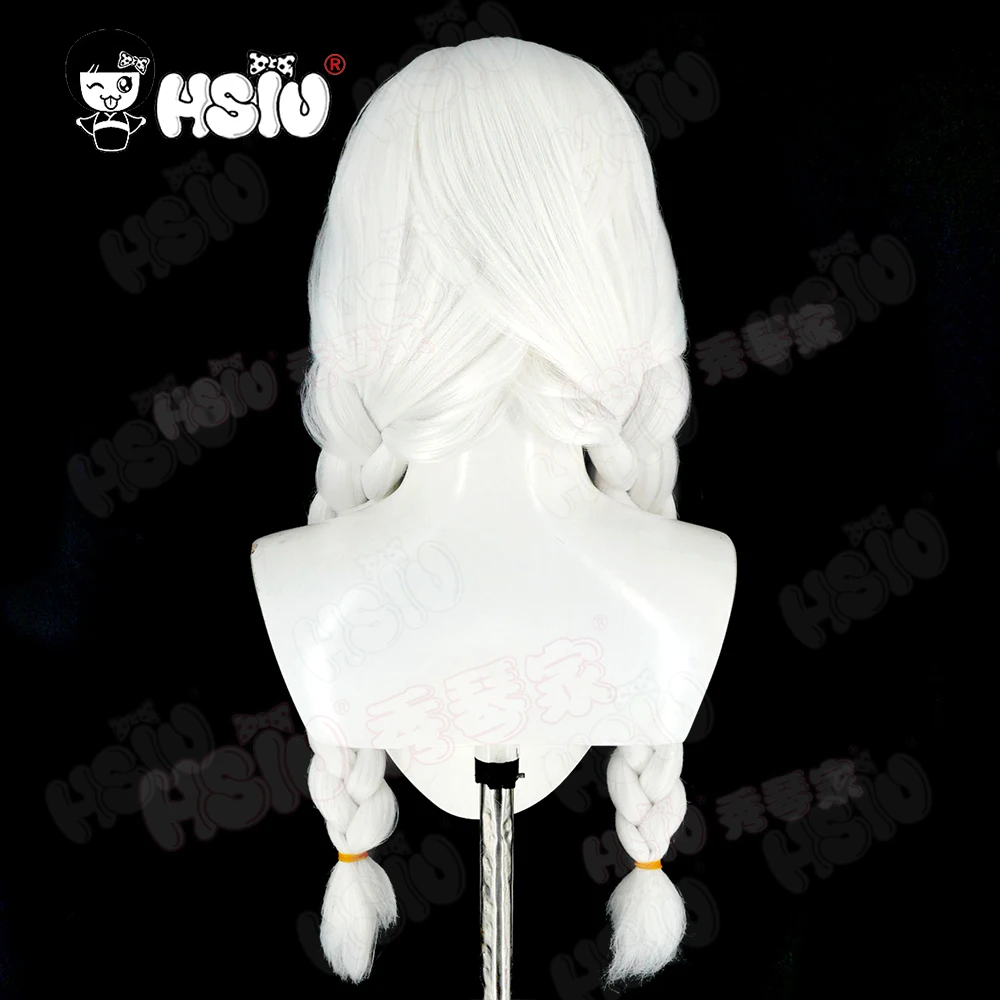 Парик для косплея Kiana HSIU 80 см, белые длинные волосы, синтетический парик + шапочка для парика, игра Honkai Impact Kiana Kaslana, парик для косплея