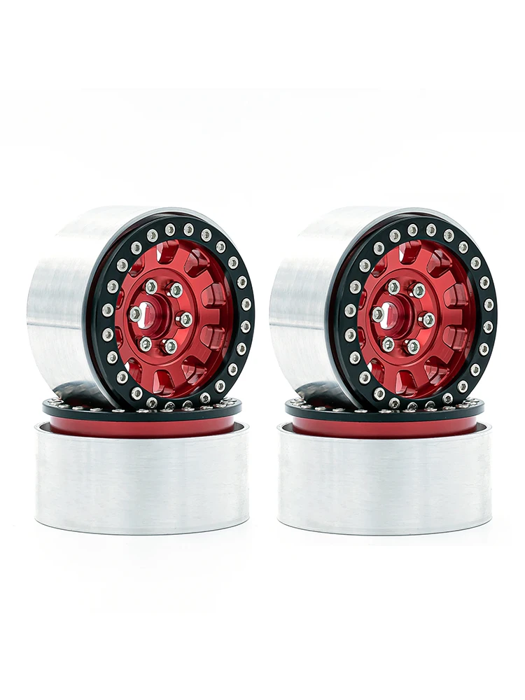 4 Stuks 1.9 Beadlock Velg Hub Cnc Aluminium Voor 1/10 Rc Crawler Auto TRX4 Axiale SCX10 90046 Redcat Gen8 Mst