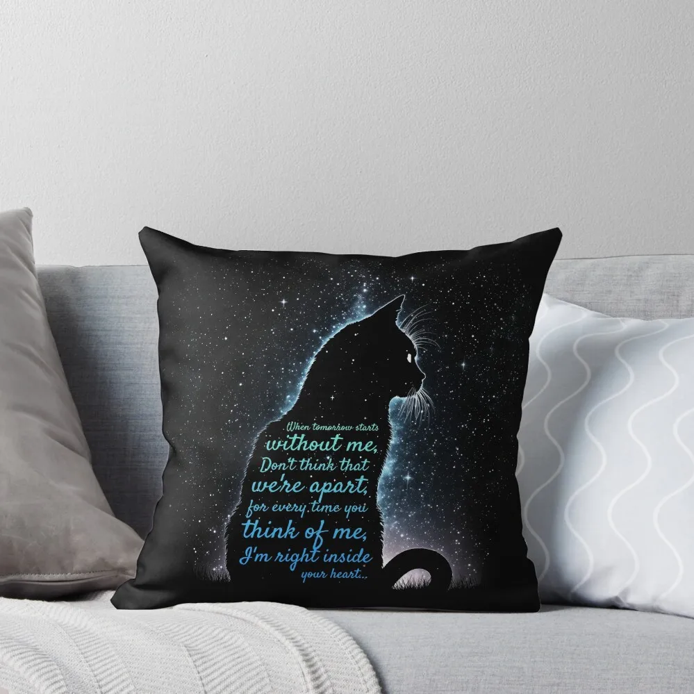

Cat Memorial Remembrance Poem - Written in the stars Throw Pillow Ornamental Pillow christmas pillowcases pillow