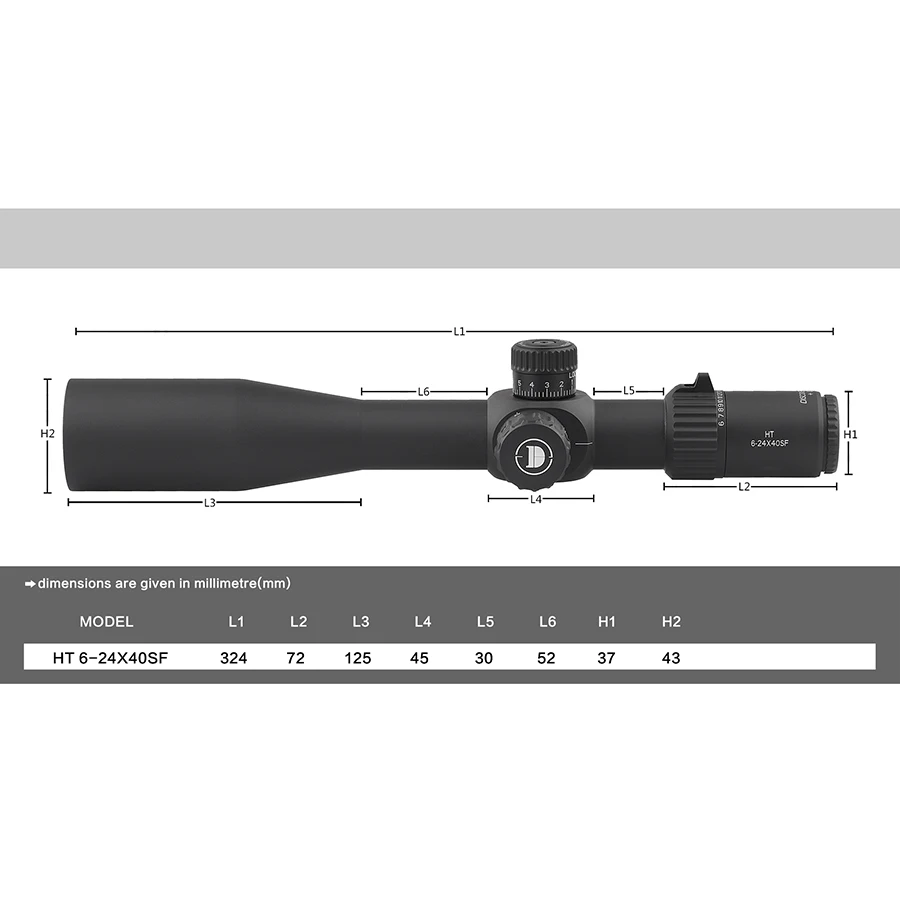 Imagem -02 - Discovery-hd Riflescope à Prova de Choque para a Caça Compact Scope Vidro Gravado Retículo. 223 5.56 Ar15 Ffp Novo