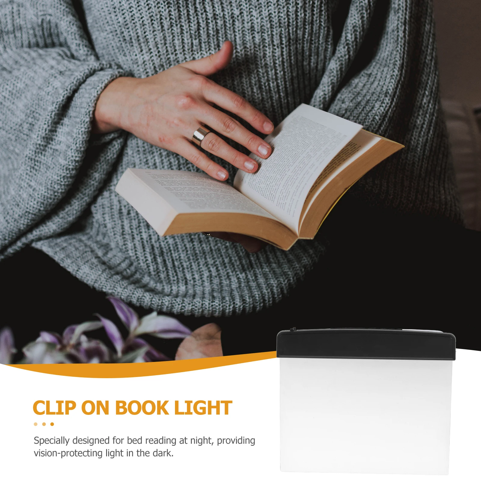 

Portable Night Reading Lamp Eye Protection LED Book Clip on Panel Light for Bed Use Powered
