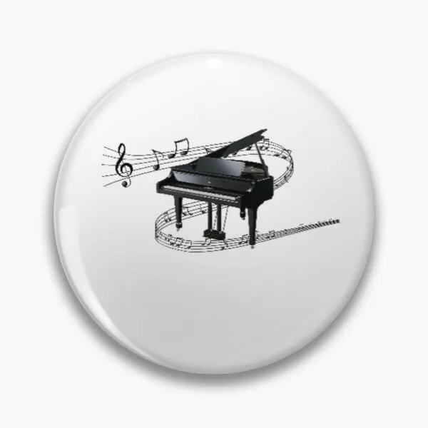 My Piano And Its Notes  Soft Button Pin Decor Cute Clothes Metal Collar Brooch Gift Cartoon Lover Fashion Lapel Pin Badge Hat