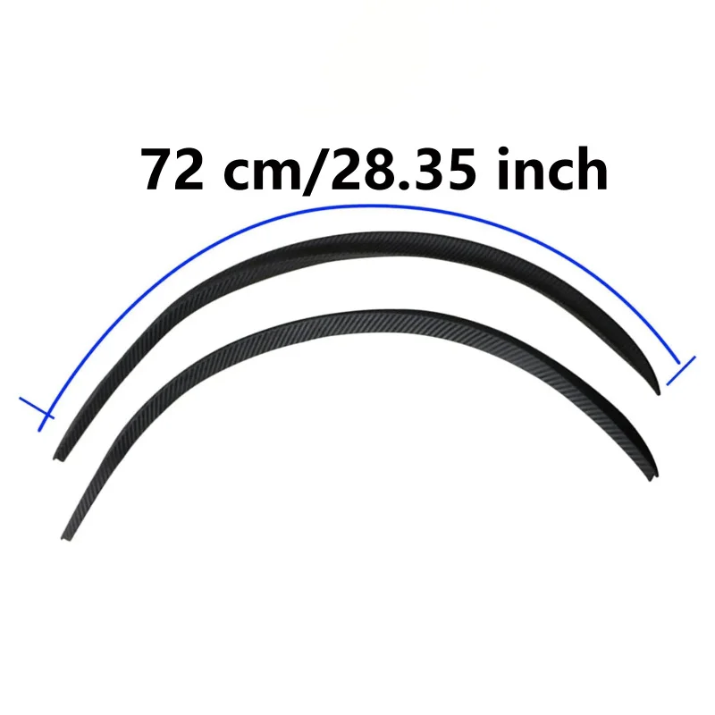 High Quality Carbon Fiber Anti Collision Wheel Arch Decorative Strip 72cm Universal Car Wheel Eyebrow Guards