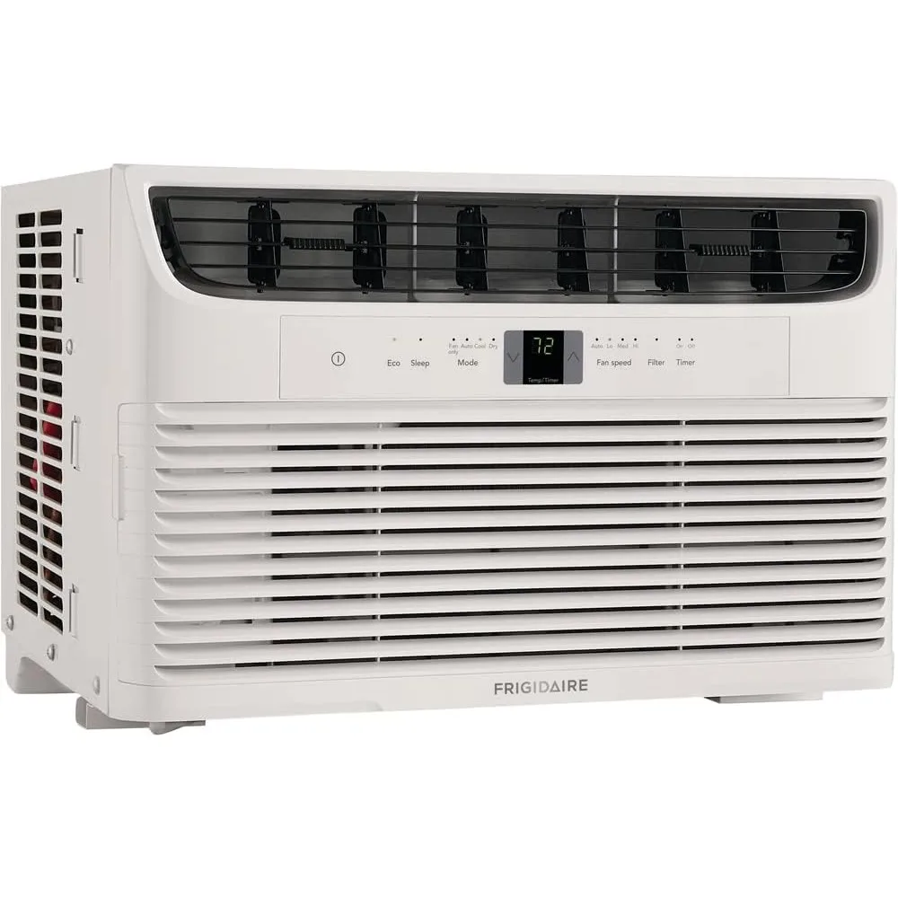 Window-Mounted Room Air Conditioner, 6,000 BTU with Multi-Speed Fan, Sleep Mode, Programmable Timer, in White