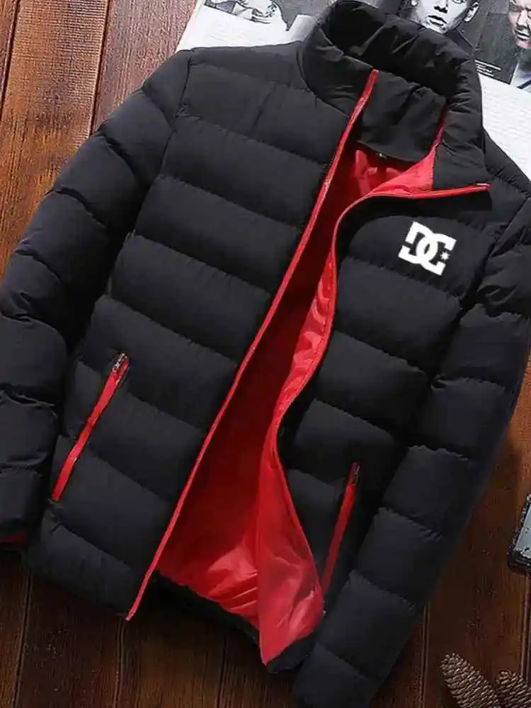 New Men\'s warm jacket Cotton Padded Jacket Casual Sports Autumn Winter Men\'s Stand Collar Warm Thick Parkas Jacket Youth jacket