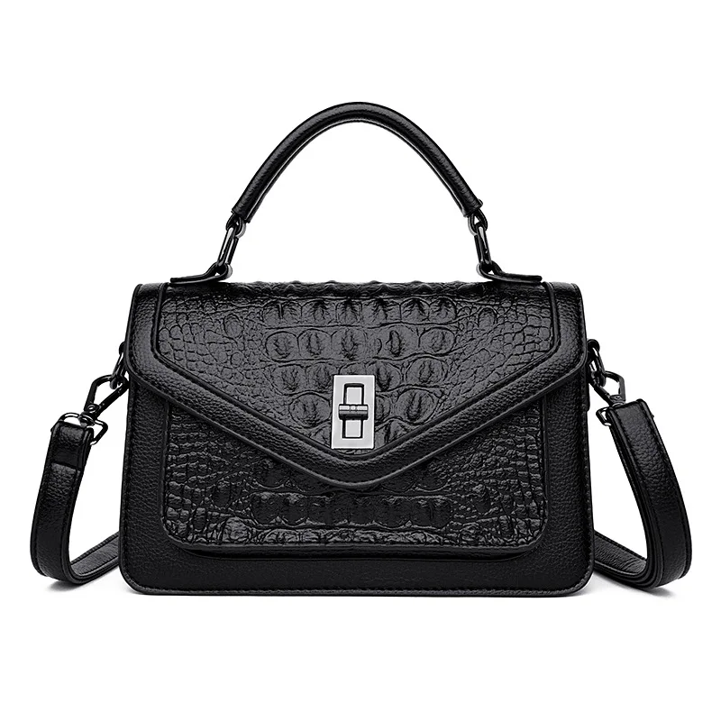 

Bag Women's Bag 2025 Spring New Popular Crocodile Pattern Crossbody Bag Single Shoulder Handheld Small Square Bag Large Capacity