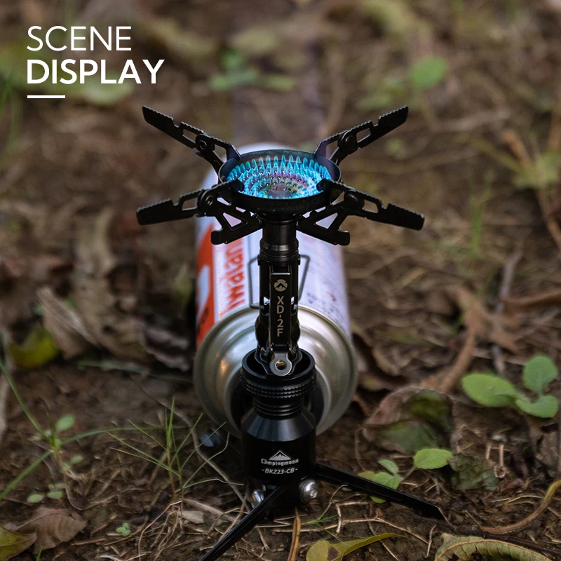 캠프문 2025 기념 야외 부탄 스토브 경량 맞춤 로고 스토브 캠핑 접이식 휴대용 캠핑 가스 스토브