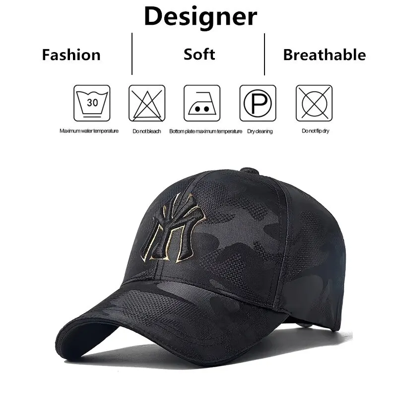 Unisex Letter Embroidery Camouflage Baseball Hats Spring and Autumn Outdoor Adjustable Casual Hats Sunscreen Hat