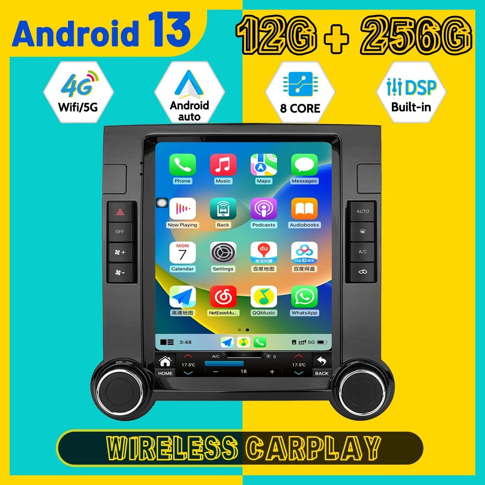 Car Multimedia Automotive Player For Volkswagen Touareg 2003~2010 Android Carplay GPS Navi Car Radio Stereo Head unit