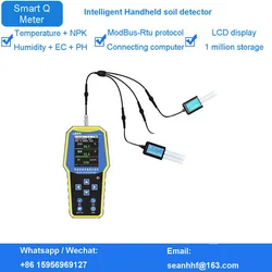 Intelligenza rilevatore di terreno temperatura e umidità + EC + PH + NPK 7 in 1 sensore nutrienti collegati a più ModBus RS485