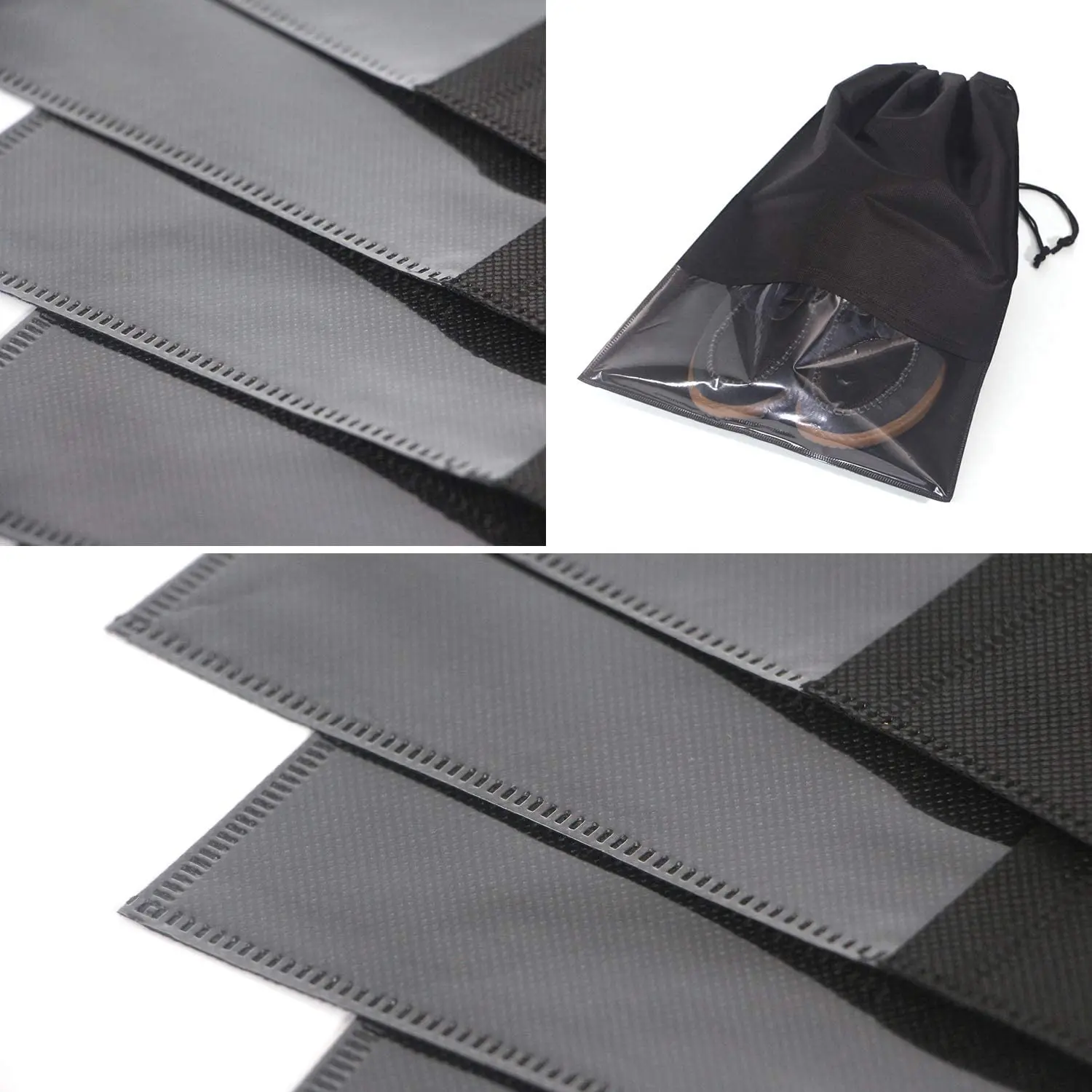 5/10pcs Shoes Storage Bag Closet Organizer Non-woven Waterproof Portable Pocket Clothing Classified Hanging Bag Travel Organizer