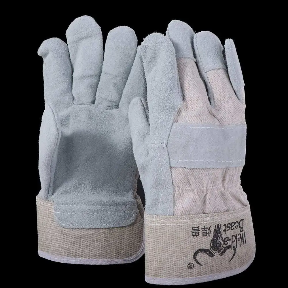 

1 Pair Abrasion Resistant Leather Welding Gloves Labor Protection Thickened Labour Gloves Comfortable Puncture Resistant