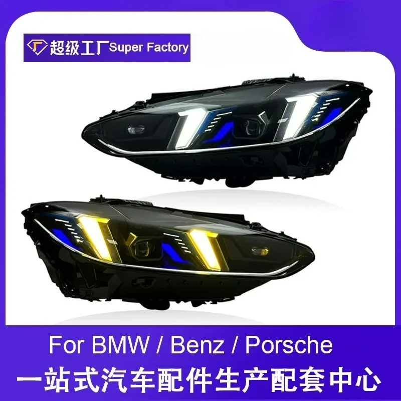 

Suitable for 21-24 BMW 4 Series headlight assembly G22 G82 modified M4 fangs LED two-color headlight