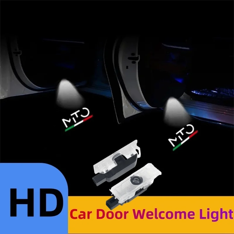 2pcs LED Car Door Welcome Lights Logo Laser Projector Light Lamps For Alfa Romeo Mito 2009 2010 2011-2011 2022 Car Accessories