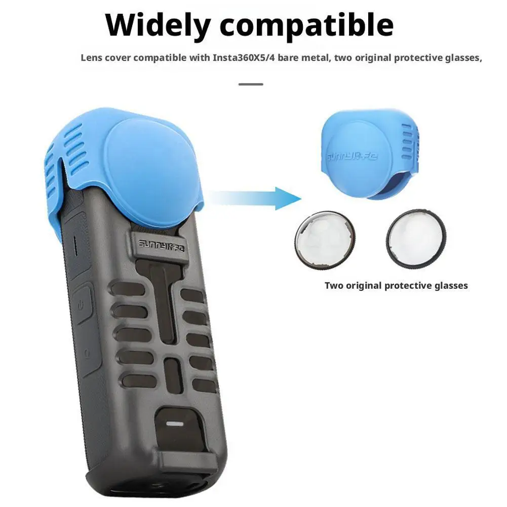 

Silicone Lens Cover For Insta360 X5 Original Protective Lenses Anti-slip Lens Cap Protective Cover Action Camera Accessorie I7f0