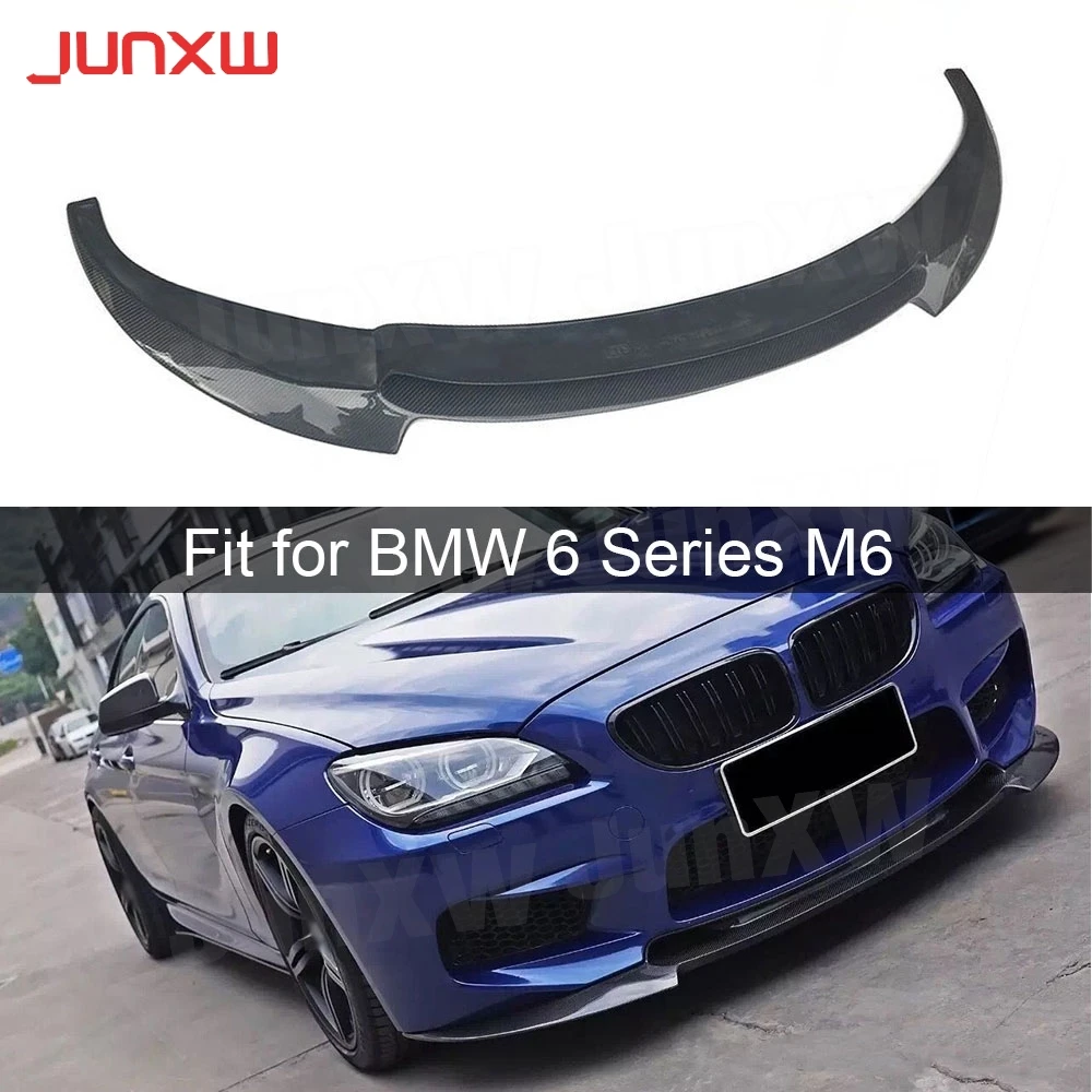 

For 6 Series Carbon Fiber Front Bumper Lip Spoiler Body Kits for BMW F06 F12 F13 M6 2014-2016 Base Sedan Head Chin Guard FRP