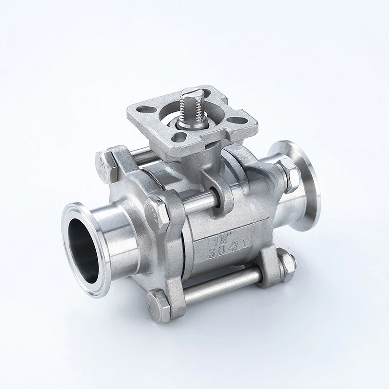 

Quick Release Three-Piece Ball Valve with Platform Half Pack Ball Valve 304 Stainless Steel Three-Piece Straight Ball Valve