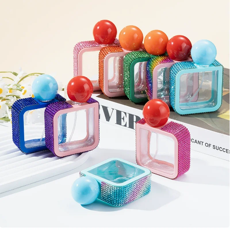 40ml Square Cosmetic Water Replenishing Spray Bottle Alcohol Mosquito Water Bottle Disinfectant Portable Perfume Spray Bottle