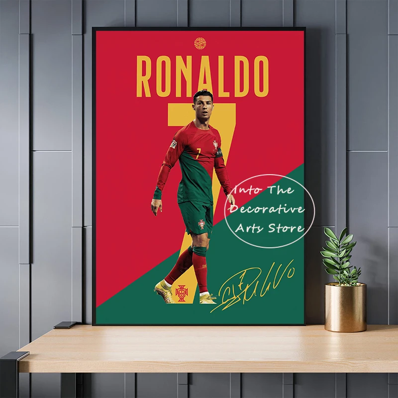 Career Highlights Inverted Golden Hook Cool Tapestry CR-Ronaldo'S Football Star Aesthetic Wall Art Picture Hanging Bedroom Decor