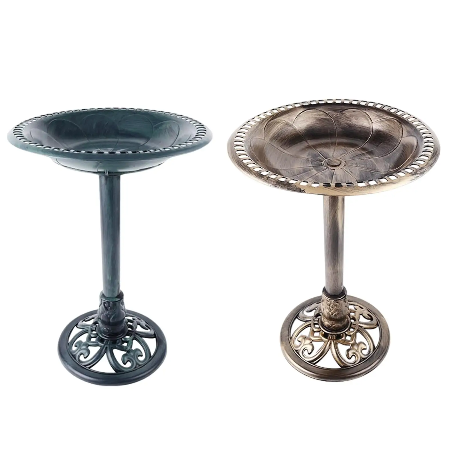 Outdoor Bird bath Antique Style Decoration Weather Resistant Pedestal Bird Bath