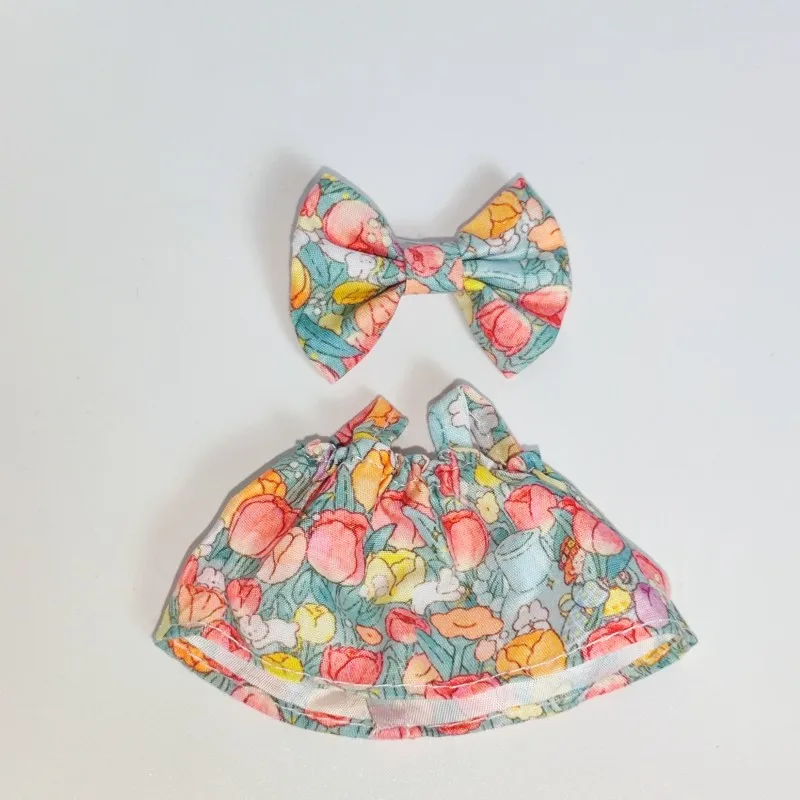 Suspensórios terno para 17cm labubu boneca roupas all-match cor outfit boneca acessórios design de moda adorável pequeno urso estrela