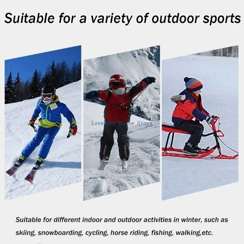 

BX0D Kids Winter Warter теплые снежные лыжные перчатки дети сноуборд перчатки для мальчиков 3-7y