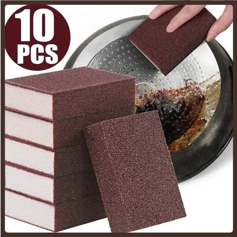 

10pcs Nano Sponge Magic Erasers Carborundum Removing Rust Cleaning Sponge Brush Kitchen Pot Dish Rust Removal Emery Clean Rub