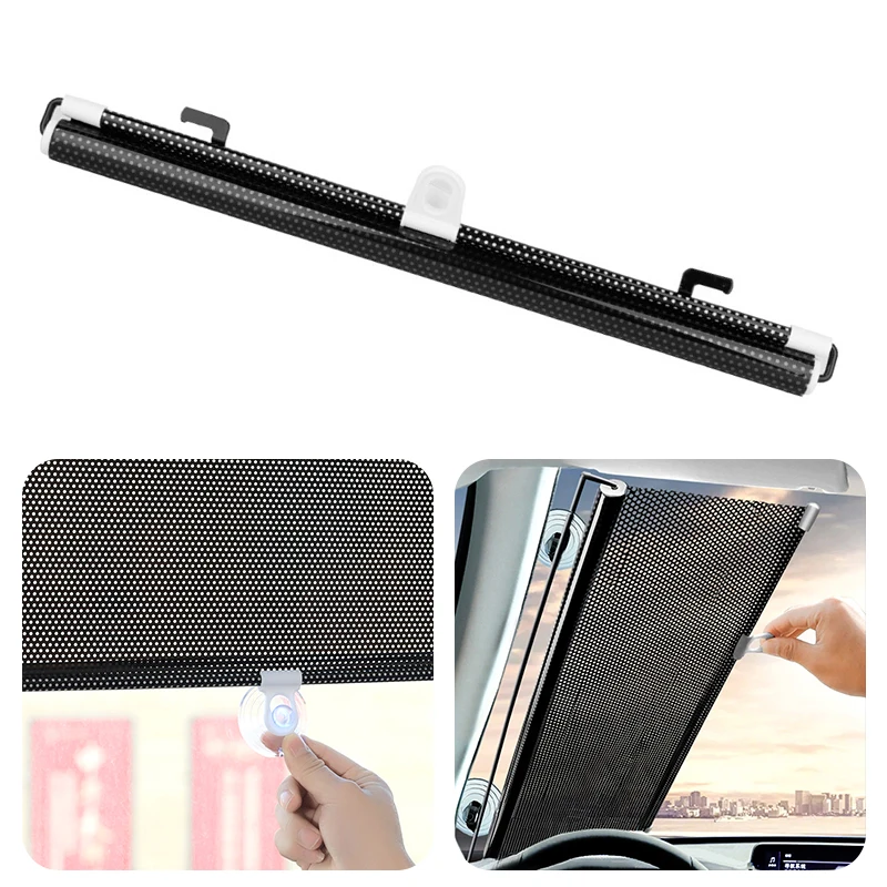 

Car Window Retractable Sunshade Roller Curtain Bedroom Kitchen Thermal Insulation Shutter Shade Curtain Car Windshield Sunshade