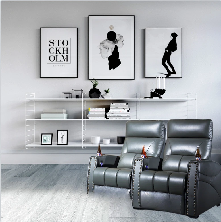 

-Modern Design Cinema Armchairs Electric Luxury Black Cinema Room Chair Comfortable Theater Furniture For Private Cinema