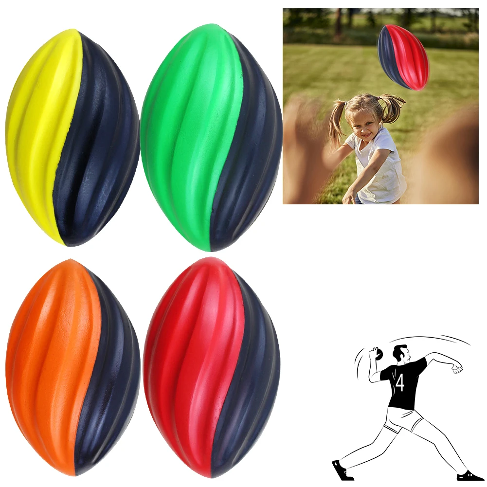 Rugby Ball Toss & Kick Practice Slow Rebound Spiral Rugby Ball Indoor Or Outdoor Use Reusable Rugby For Team Activities