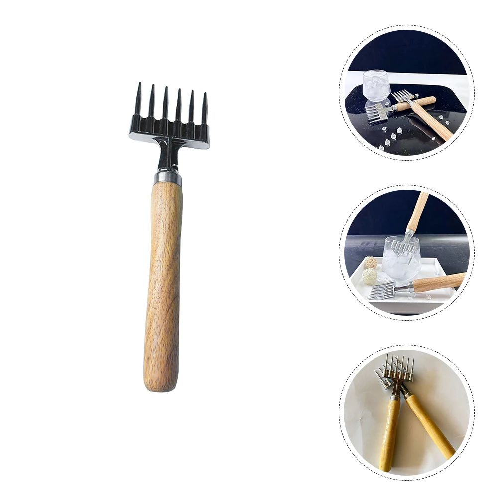 

Aluminum Alloy Pick Wooden Handle for Breaking Ice Cubes Bartender Tool Kitchen Alloy Ice Cube Crusher Gadgets Long lasting Use