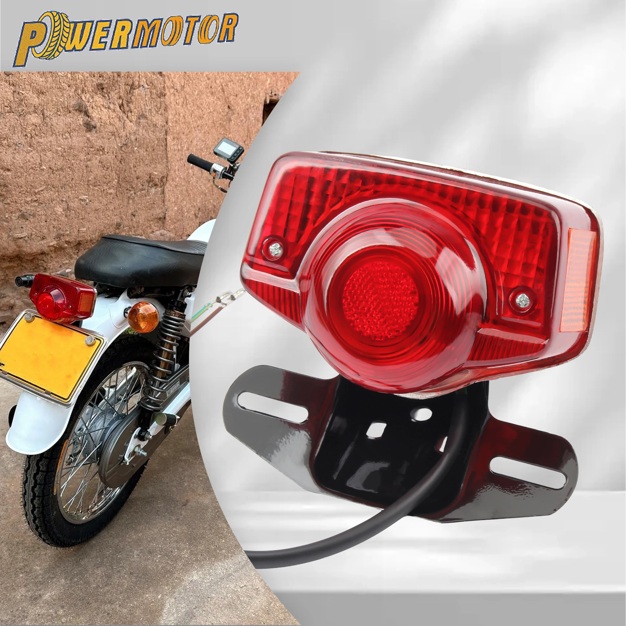 

For Honda Jialing JH70 Motorcycle Brake Tail Lights Stop Signal Lamp Waterproof Motorbike Taillights Assembly Replacement Parts