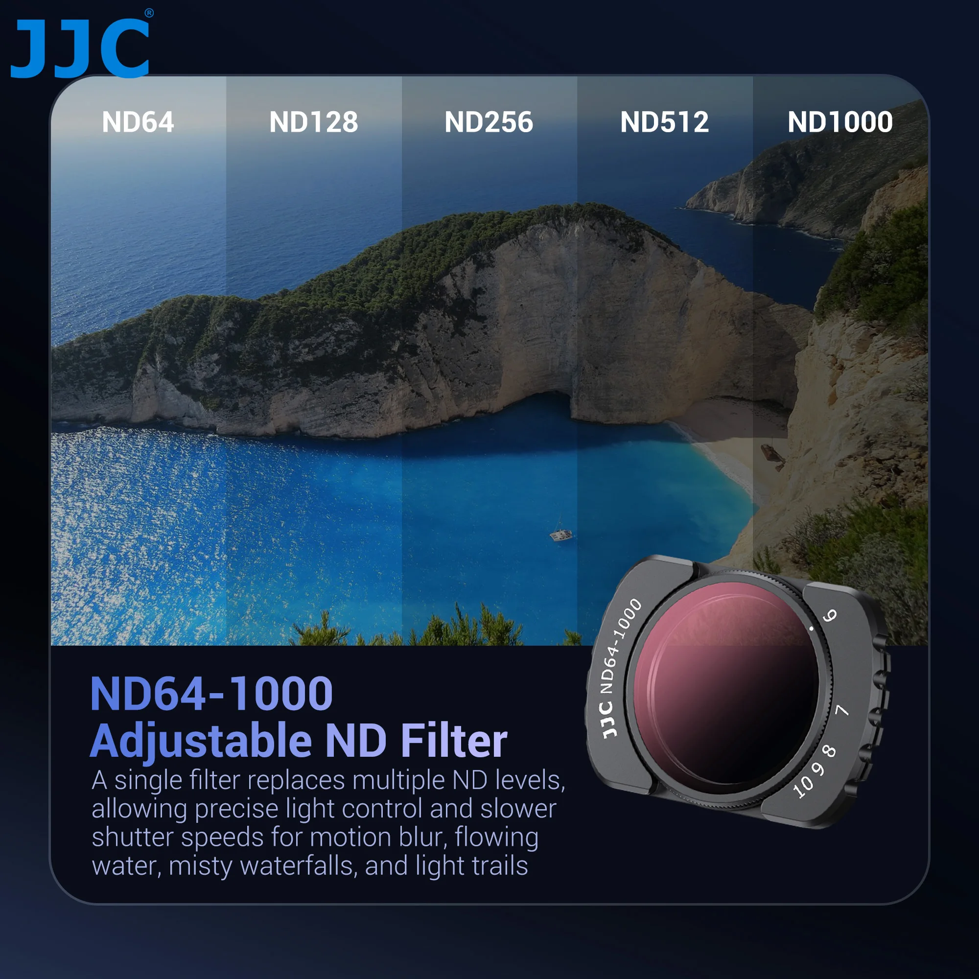 JJC F-P Serie Filter für DJI Osmo Pocket 4 3 Objektiv Magnetischer Filter 0,72x Weitwinkelobjektiv CPL UV-Filter ND2-32 Variabler Filter – Detail 23