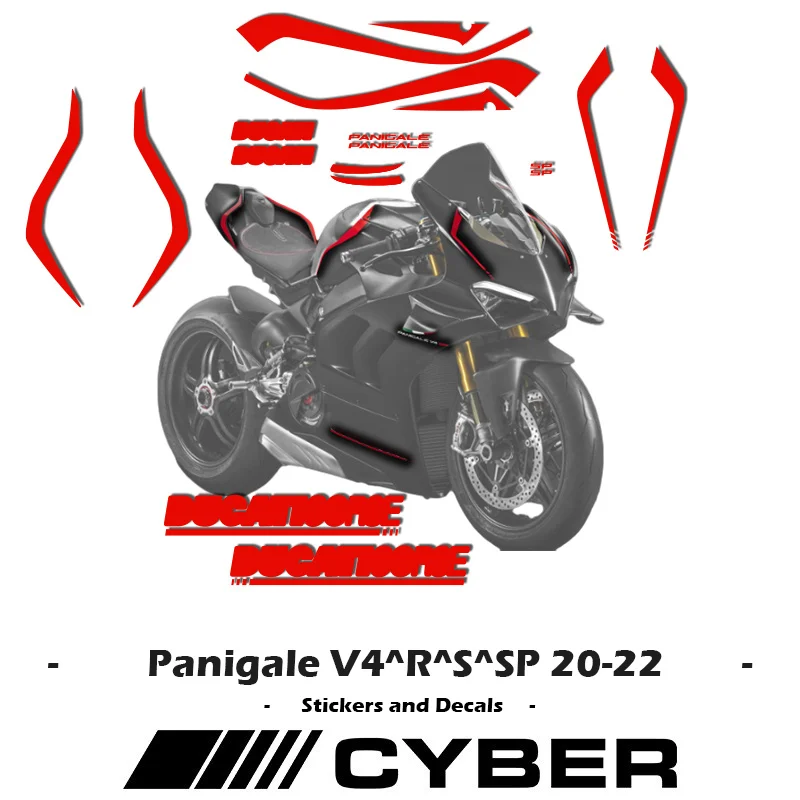 

For Ducati Panigale V4 V4R V4S V4SP V4 SP 2020-2022 Custom Color Metal Fairing Shell Sticker Decal Sticker Full Set