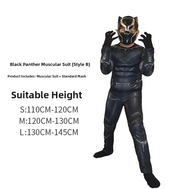Disfraz de Pantera Nea para Niños, Cosplay de Anime, Disfraz de Héroe de los Vengadores para loween, Accesorios para Act...