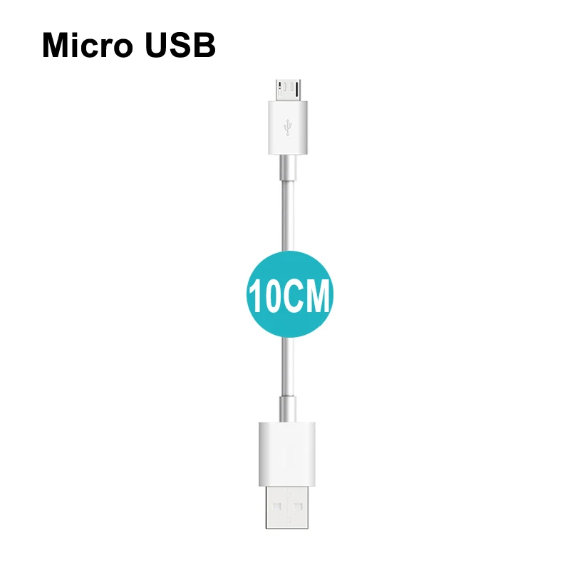 20/10 cm ultrakurzes USB-Typ-C-Kabel, 3 A-Stecker, USB-A auf Stecker, Typ-C-Datenkabel für Samsung Huawei Xiaomi, Schnellladekabel