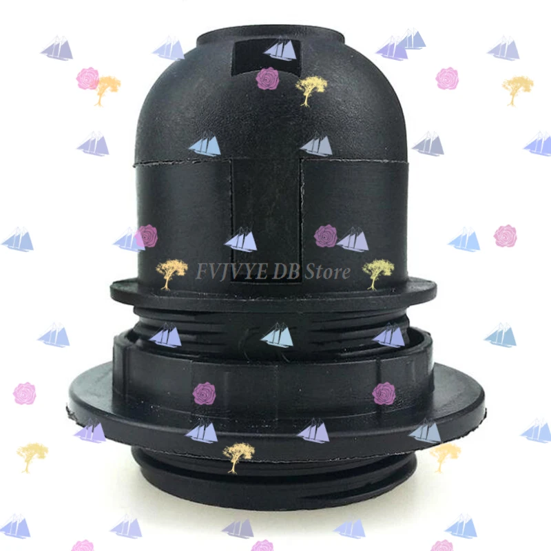 

E27 Light Bulb Lamp Holder Base Converter Socket Lampshade Electric Splitter Screw Black White for Home Led Bulb Lighting