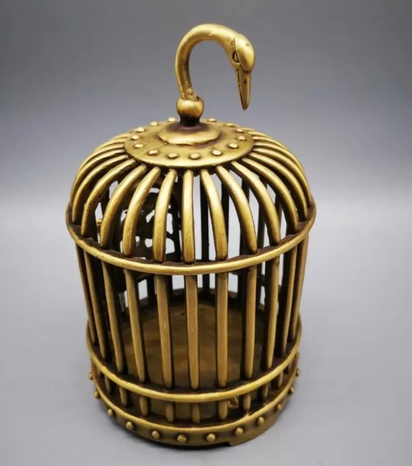 China brass Very beautiful bird cage crafts statue