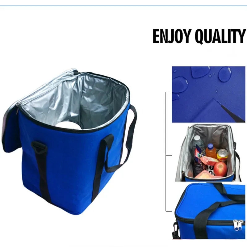 Oxford cloth waterproof high Thickening Cooler bag ice pack Insulated lunch pizza bags fresh food Container shoulder handbag