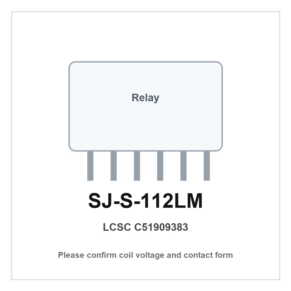 25pcs SJ-S-112LM 12V 18.2x10.2mm SPST NO Power Relay PCB Electronic Switch