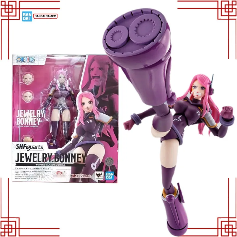 

Bandai One Piece Model Kit SHF Jewelry Bonney Future Island Egghead Genuine Anime Action Figure Collection Model for Toys Gifts