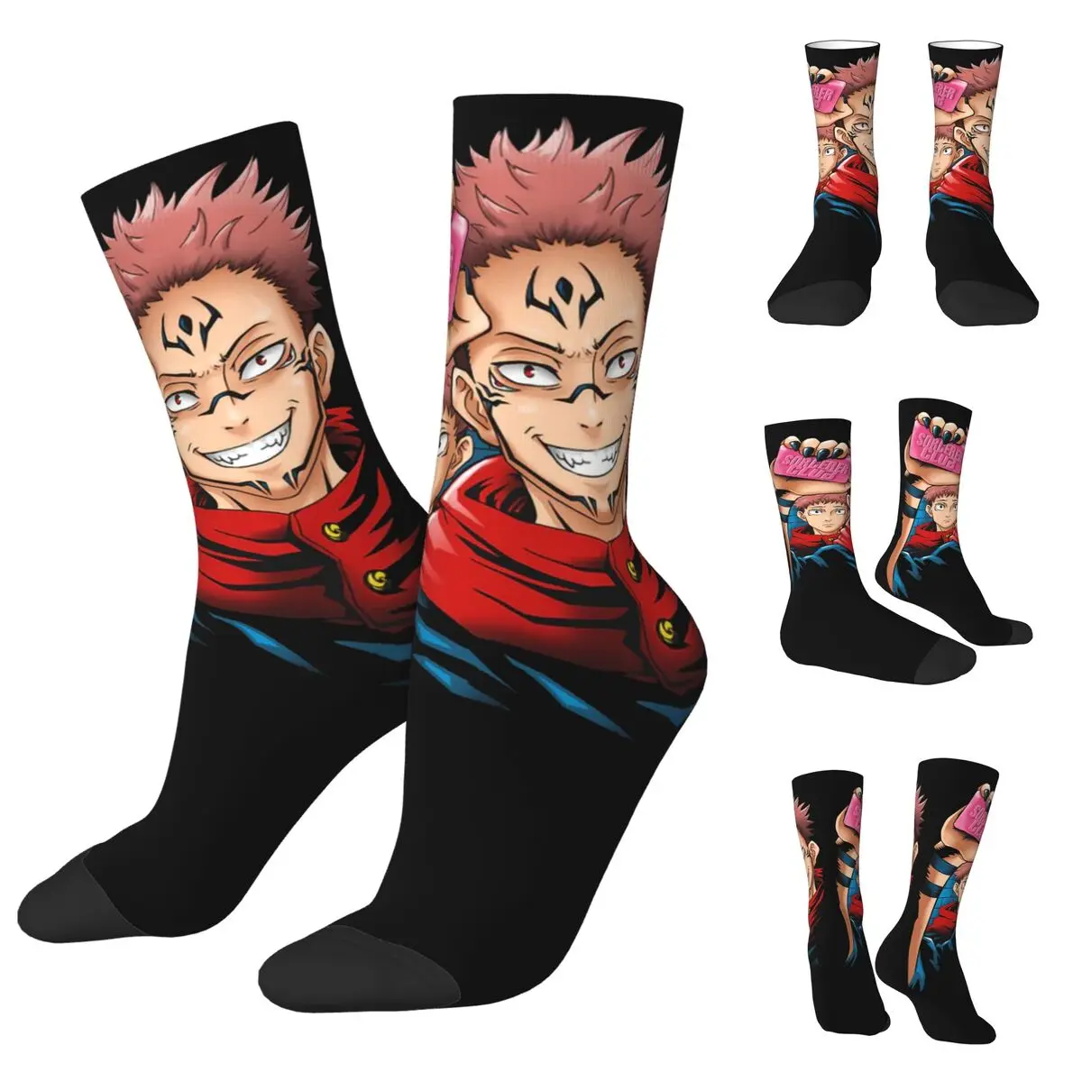 

Japanese Anime 3D printing cosy Unisex Socks,Hip Hop Ultimate King Of Curses Interesting Four Seasons Sock