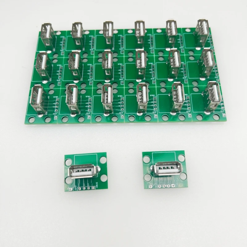 1/5pcs Vertical Straight Usb Female With Pcb Board A Type Female Usb2.0 Female Has Been Welded Data Line Adapter